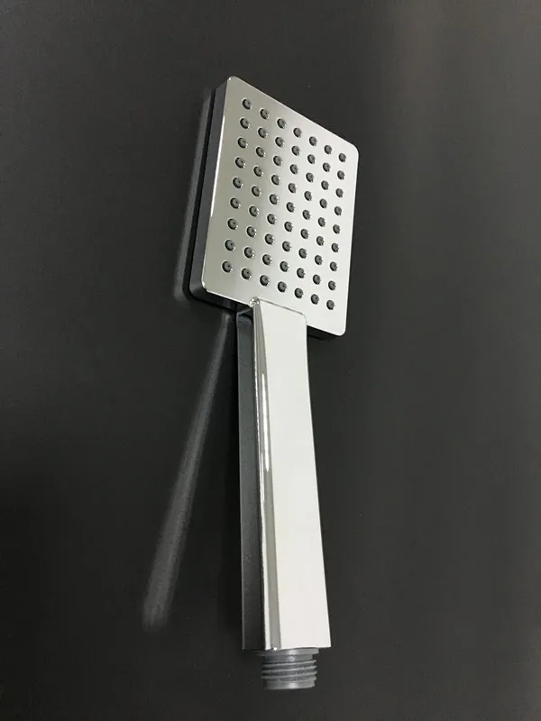 Hand Held Single Function Square Shower Head With Full Chome Finish