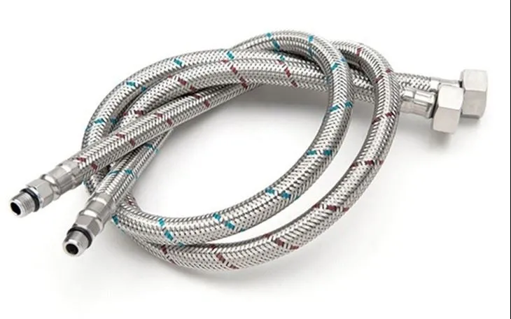 Aksesori Keran Keran Stainless Steel Jalinan Selang Dengan Konektor 3/8-Inch Benang Kompresi Wanita X M10